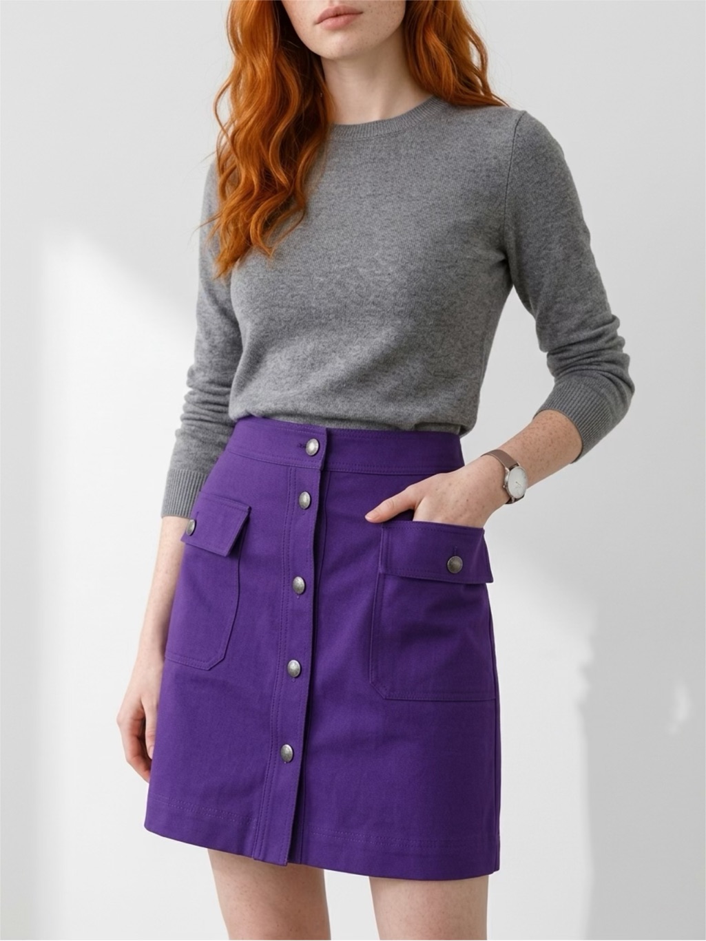 Brooks Brothers Purple Mini Skirt Brand New Sz 0